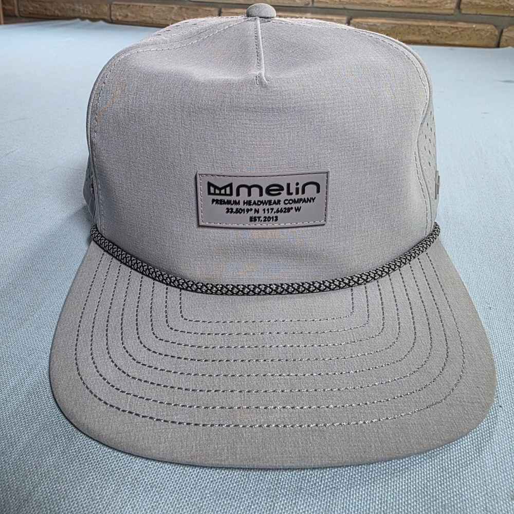 Melin Coronado Hydro Hat Heather Grey Snapback Water Resistant XL RN140468
